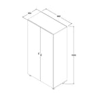 Armário Multiuso Alto 2 Portas com Rodízios e Nicho para Eletro - 100% MDF Branco [Organizador Universal]