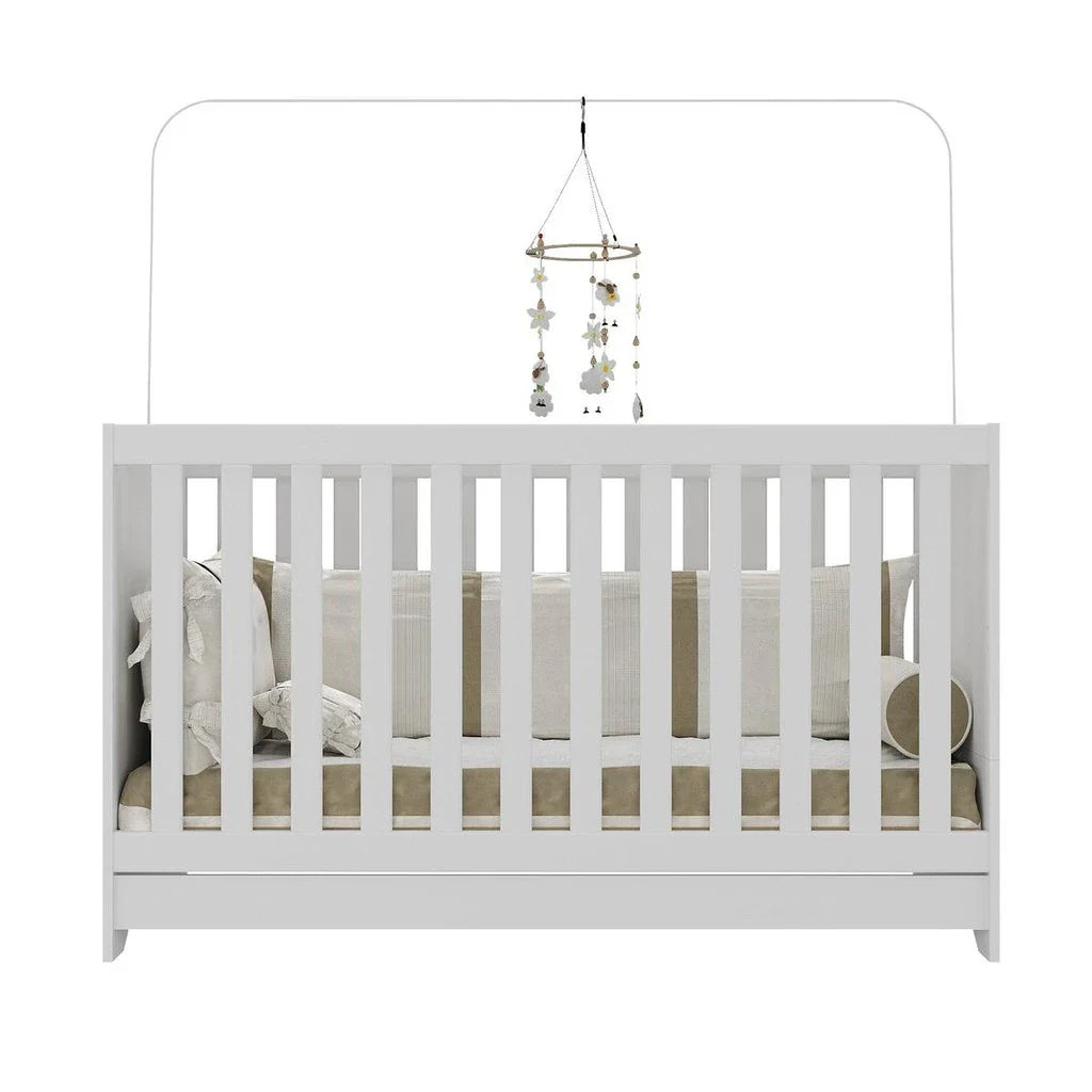 Berço 3 em 1 Evolutivo (Vira Mini Cama) - 100% Madeira Maciça [Garantia de 3 Anos]