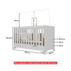 Berço 3 em 1 Evolutivo (Vira Mini Cama) - 100% Madeira Maciça [Garantia de 3 Anos]