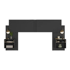 Cabeceira Extensível Casal/Queen com 2 Mesas de Cabeceira - 100% MDF [Kit Completo]