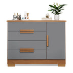 Cômoda Sapateira Bréscia 4 Gavetas e 1 Porta - 100% MDF Branco [Tampo Espaçoso]