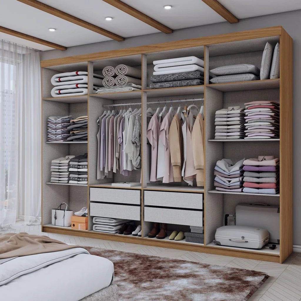 Guarda-Roupa Casal Aurora 8 Portas 4 Gavetas