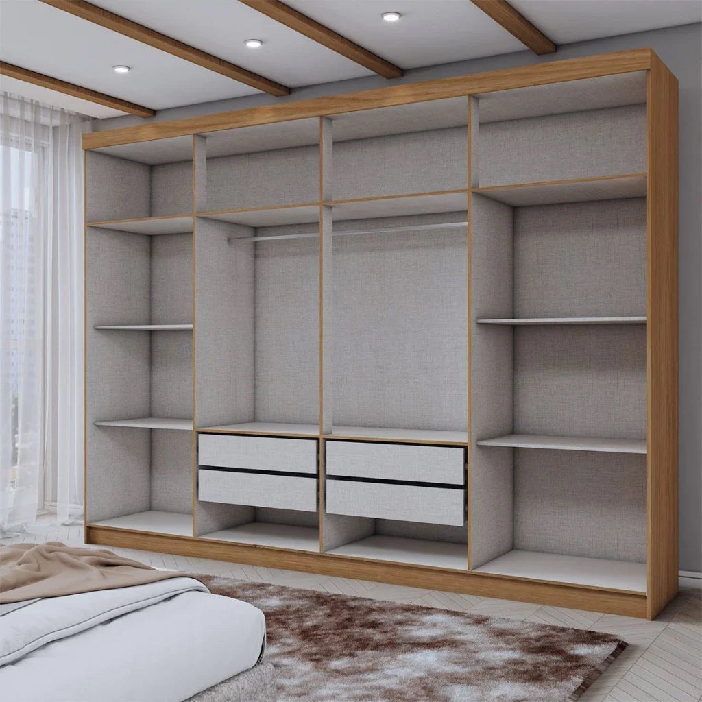 Guarda-Roupa Casal Aurora 8 Portas 4 Gavetas