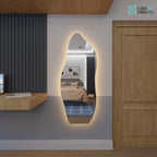 Espelho Orgânico de Chão/Parede Gigante 170x70cm com LED Touch Screen - Vivare Premium [Luz Quente/Fria]