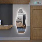 Espelho Orgânico de Chão/Parede Gigante 170x70cm com LED Touch Screen - Vivare Premium [Luz Quente/Fria]