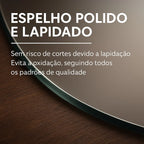 Espelho Orgânico de Chão/Parede Gigante 170x70cm com LED Touch Screen - Vivare Premium [Luz Quente/Fria]