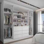 Guarda-Roupa Casal Honey 4 Portas 6 Gavetas com Espelho