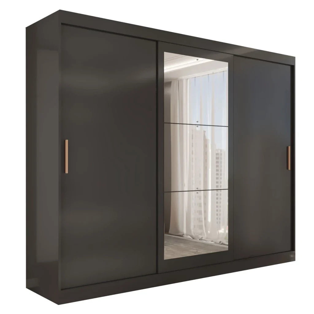 Guarda-Roupa Casal Harvard 3 Portas 2 Gavetas com Espelho 100% Mdf