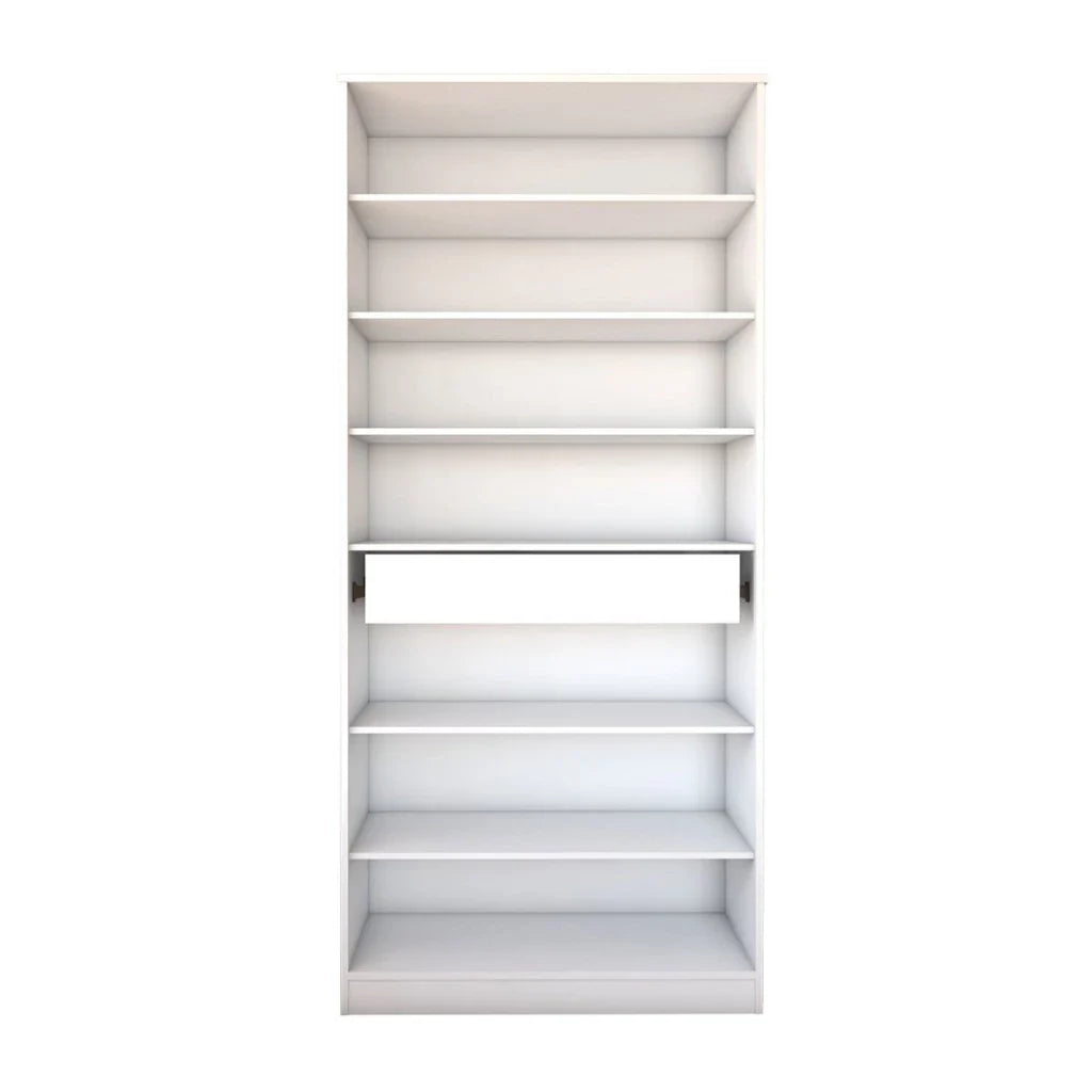 Sapateira Vertical Rubi 2 Portas com Espelho e Gaveta - 100% MDF Branco [15 Pares]