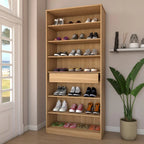 Sapateira Vertical Rubi 2 Portas com Espelho e Gaveta - 100% MDF Branco [15 Pares]